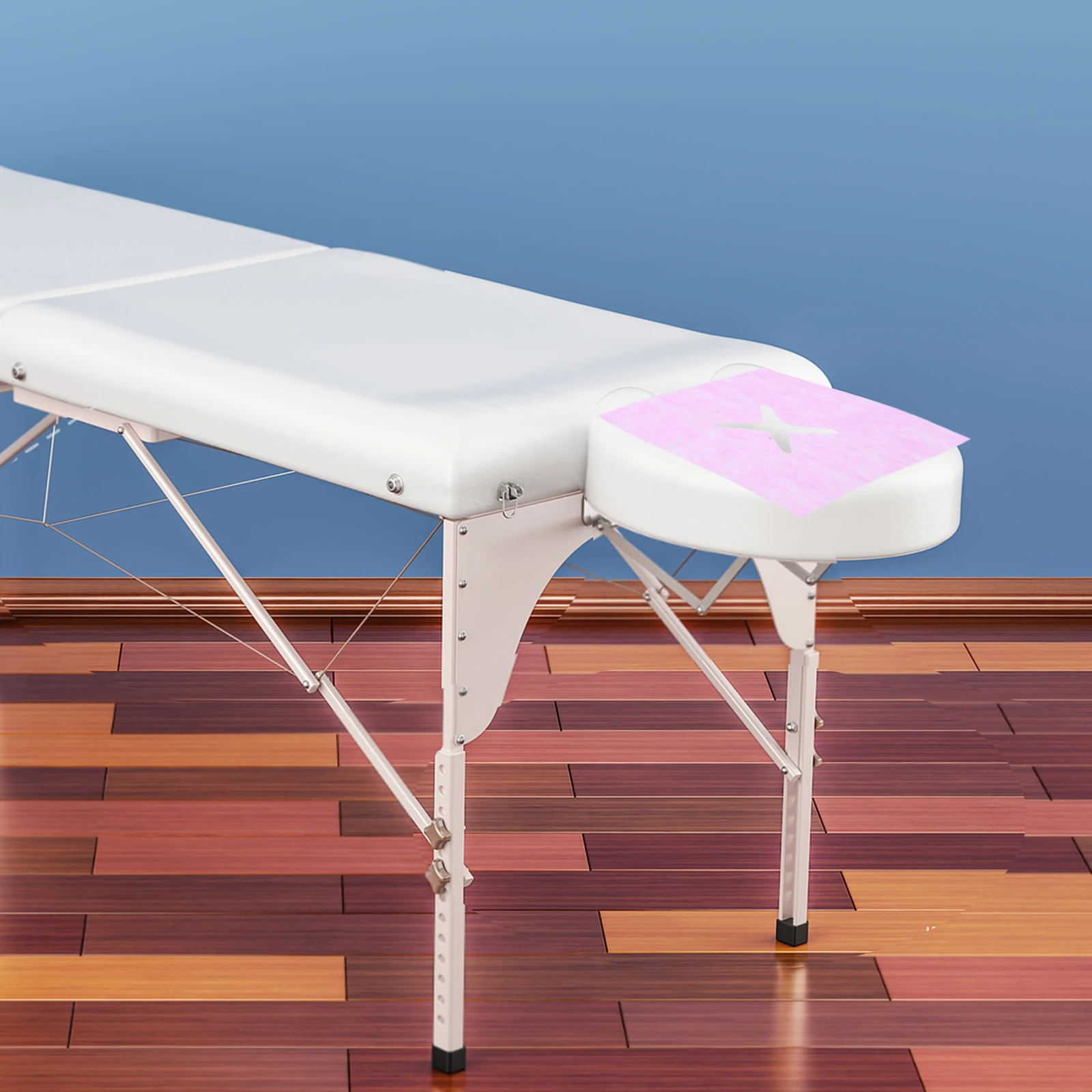 100 個使い捨て美容マッサージベッド穴タオル不織布クレードルおなか枕軽量コンパクトサロンスパ使用