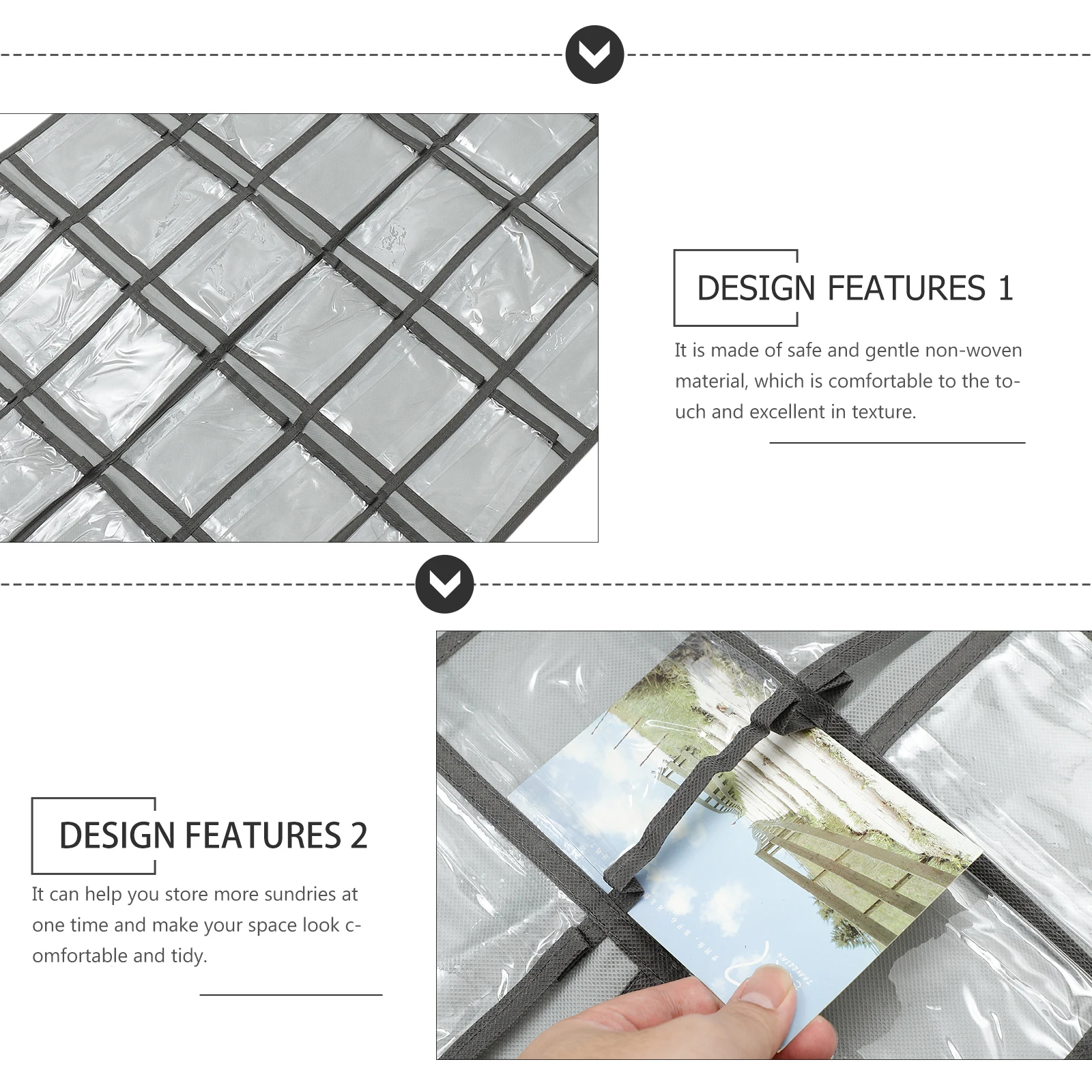 

Multi-Purpose Wall Hanging Storage Bag Non-Woven Material Comfortable Touch Easy Clean Multi-Pockets Organizer Home Door