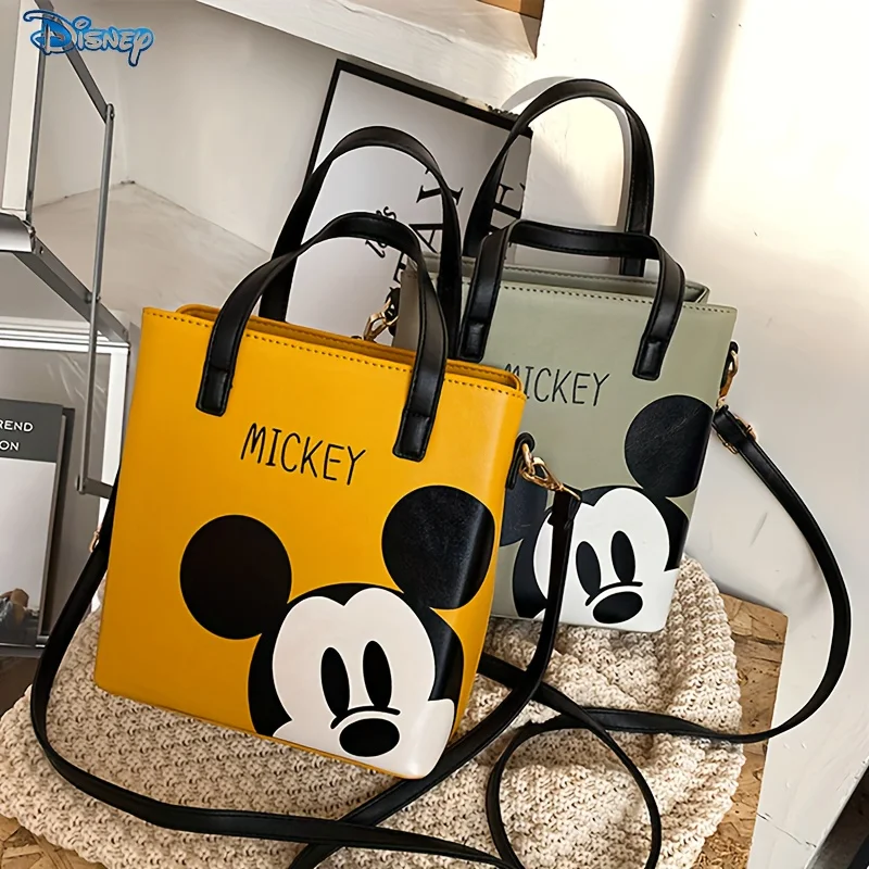 

New Disney Mickey Fashion Casual High Quality Luxurious Cartoon Print Multifunctional Personalized Shoulder Crossbody Handbag