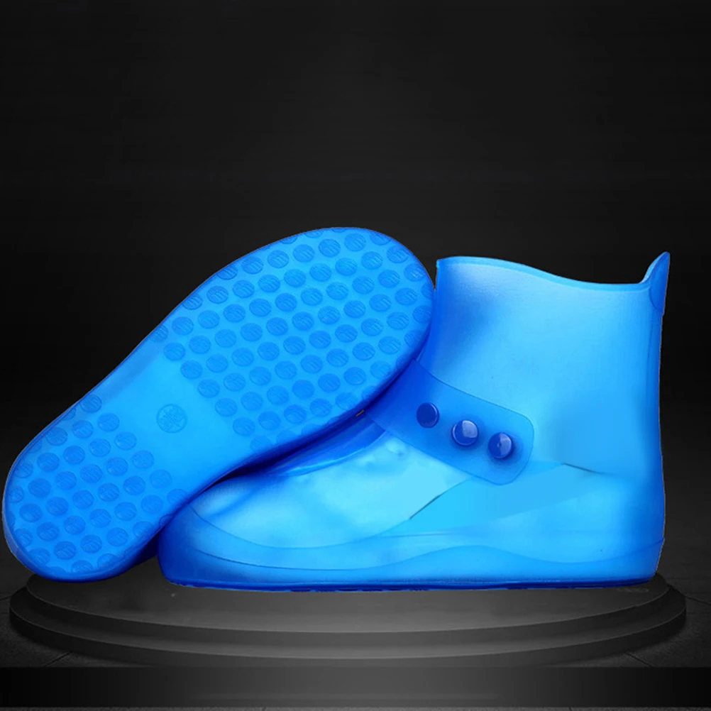 

1 Pair Durable Waterproof Shoe Cover Flexible NonSlip Boot Protector For Outdoor Activities Blue Size 3637