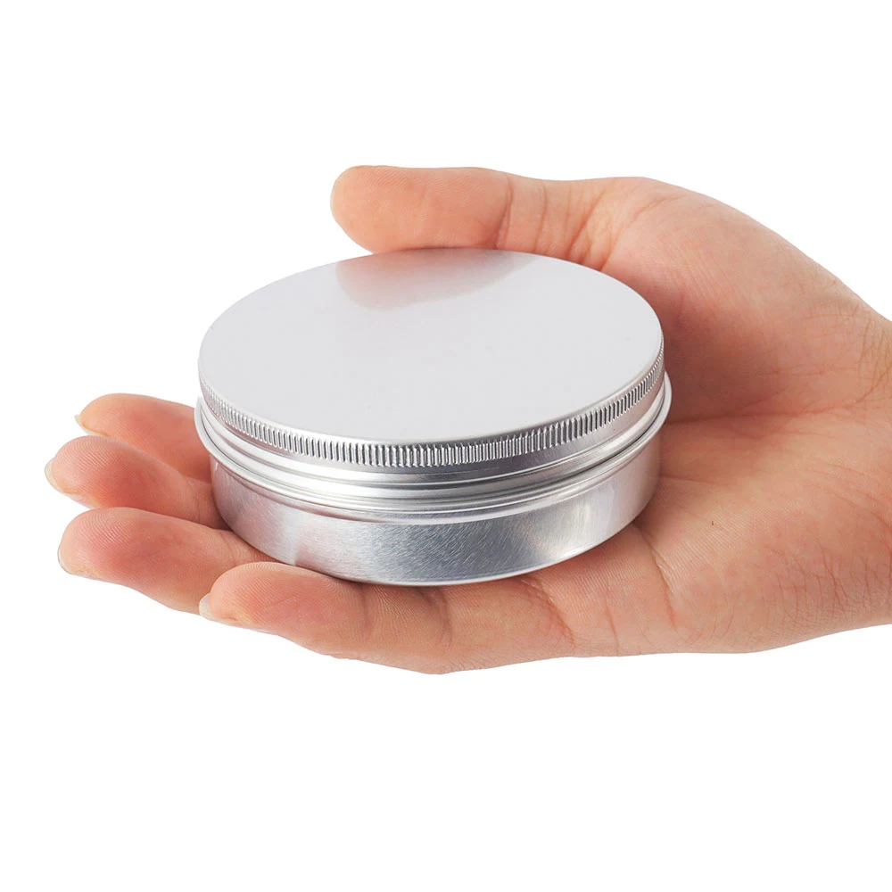 10Pcs 50g 100g Empty Tins Cans Aluminum Jars Refillable Empty Metal Pot Mini Portable Container Travel Sample Pot