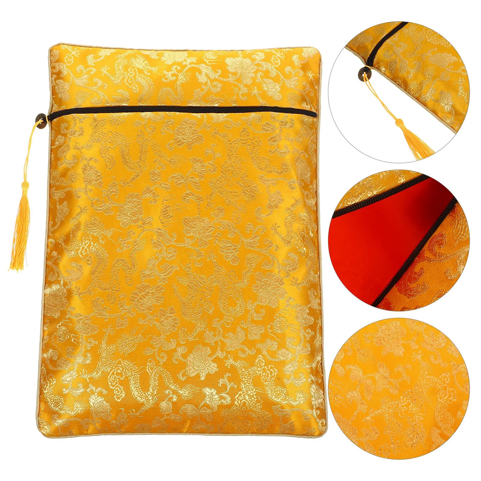 Multipurpose Anti-scratch Zipper Book Bag Travel Student Handbag Storage Organizer Pen Pouch Silk Large Pencil