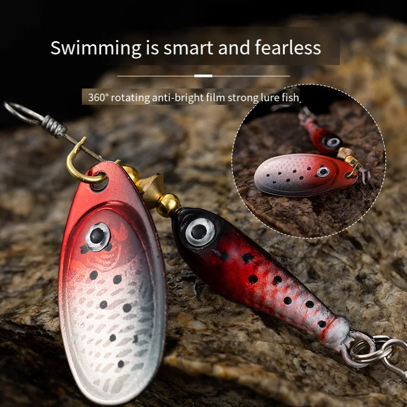 9.1g 7cm Sequins Iscas Artificial Hard Baits Rotating Metal Spinner Fishing Lures Crap Bass Pike Treble Hook Tackle Accessories