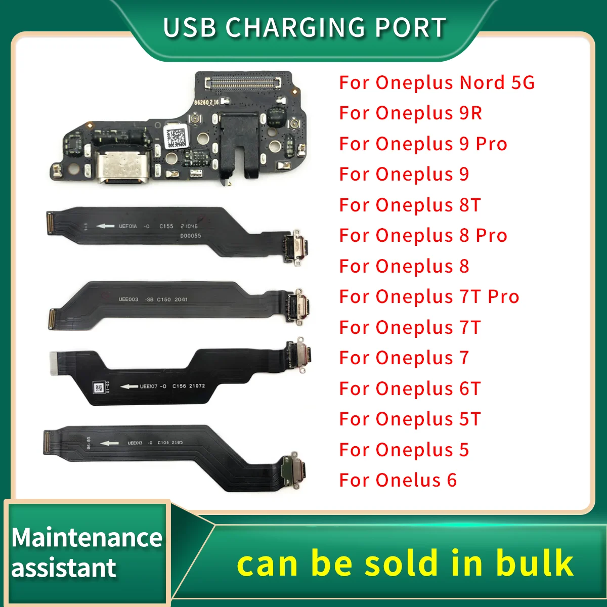 

Док-станция с USB-разъемом для зарядки, плата зарядного устройства, гибкий кабель для Oneplus 5, 5T, 6, 7, 7T, 8, 9 Pro, 9R, Nord N10, 5G Type-C