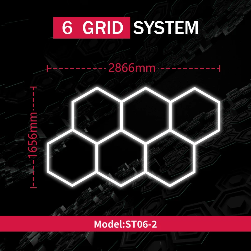 High Quality Garage Ceiling Lights 6000K Luxury Commercial Ceiling Led Hexagon Lighting