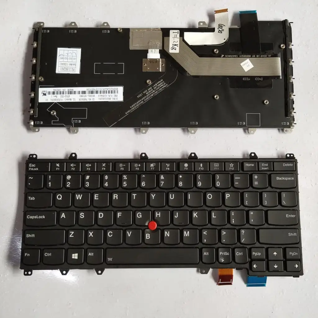 

ABS Plastic Replacement Laptop Keyboard Black US QWERTY for Lenovo Thinkpad Yoga 260 370 X380 Work School