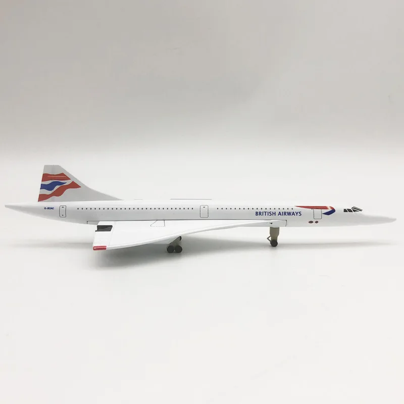 نماذج الطائرات كونكورد الخطوط الجوية البريطانية الخطوط الجوية 20 سنتيمتر سبيكة معدنية نموذج طائرة مع حامل الطائرات الديكور الهبوط