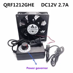 New original for Delta 12cm violent high air volume cooling fan QFR1212GHE 12V 2.7A 120*38MM high speed fan with power governor