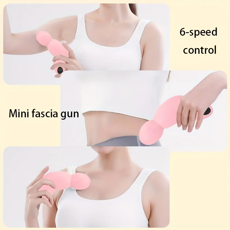 Mini pistola de fascia, adecuada para relajar los músculos y el cuerpo después de sentarse durante mucho tiempo, diseño pequeño y exquisito, fácil de transportar.