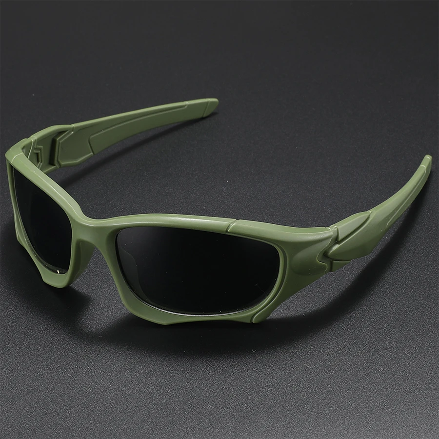 Polarisierte Sonnenbrille für Outdoor-Sportarten, Herren, gebogener Rahmen, stressresistente Gläser, Sonnenbrille für Damen – Detail 2