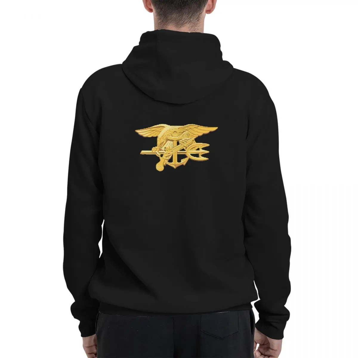 เสื้อฮู้ดลายตราหน่วยซีลกองทัพเรือ สไตล์ฮาราจูกุ เสื้อสวมหัวสำหรับฤดูใบไม้ร่วงและฤดูหนาว เสื้อสเวตเชิ้ตแขนยาวสำหรับผู้ชายและผู้หญิง