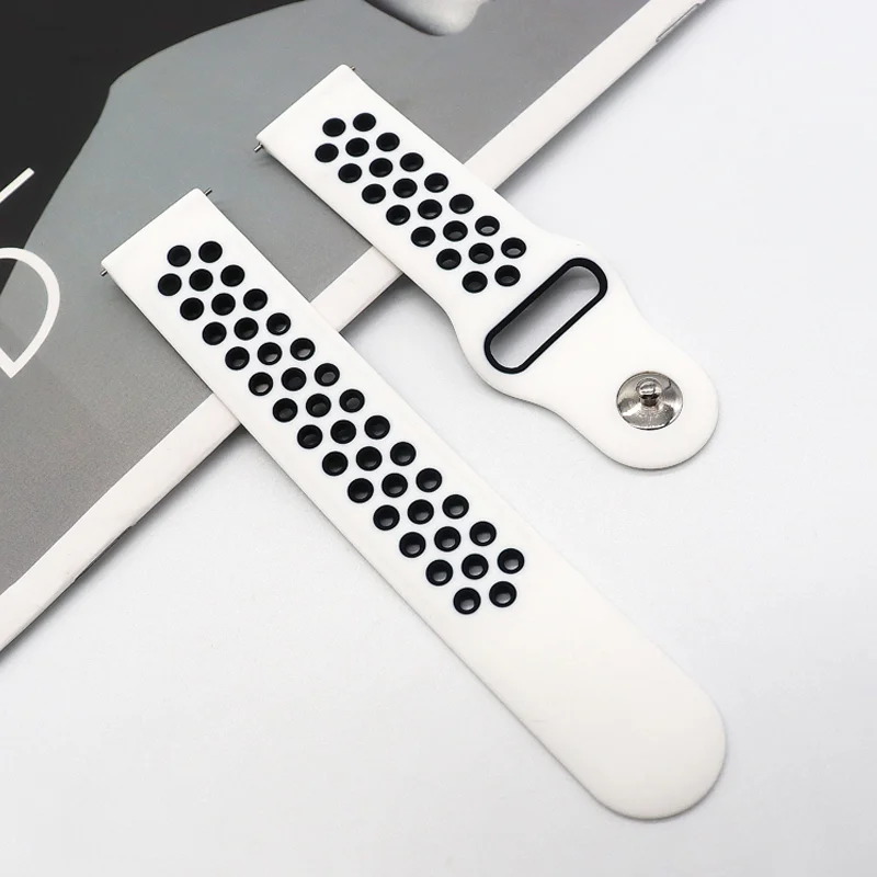 22mm Hole Silicone Band For Amazfit Bip 6/Bip 5 Bip 5 Unity/Pace/Cheetah Pro Bracelet For Amazfit Stratos/GTR4 3 2 47mm Strap