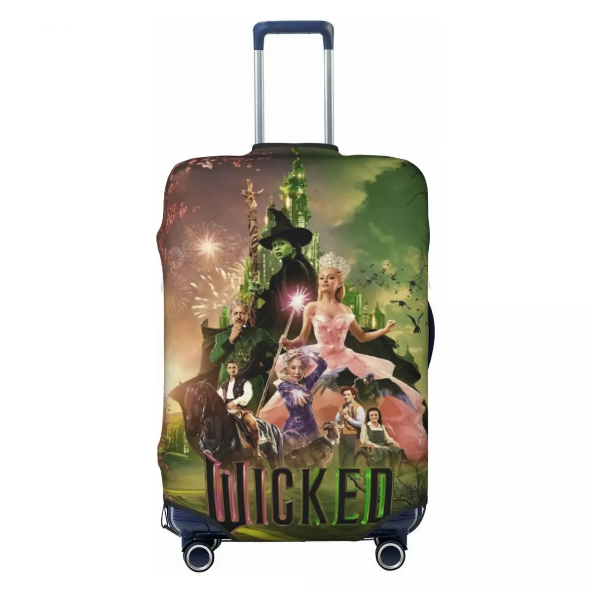 

Wicked For Good Glinda And Elphaba Suitcase Cover Travel Protection Holiday Strectch Luggage Supplies
