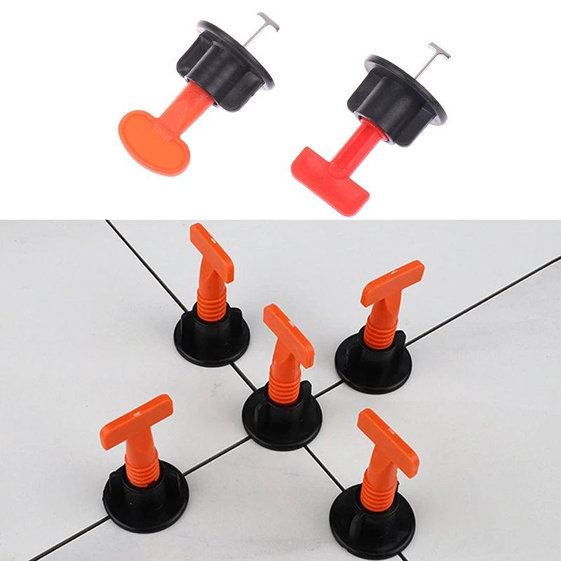 51Pcs Tile Laying Wall Fixing Construction Tools Floor Tile Leveling System Clips Spacers Porcelain Ceramic Leveler Kit