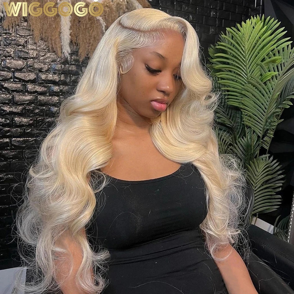 Wiggogo Blonde Lace Front Pruik Menselijk Haar Body Wave 613 Hd Lace Frontale Pruik 13X4 Hd Lace Pruik 13X6 Human Hair Lace Frontale Pruiken