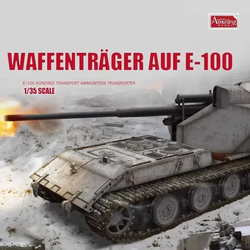 

Amusing Hobby 1/35 Scale 35A026 E-100 Ammunition Weapons Carrier, Baiyun Tank Assembled Tank Model Kit