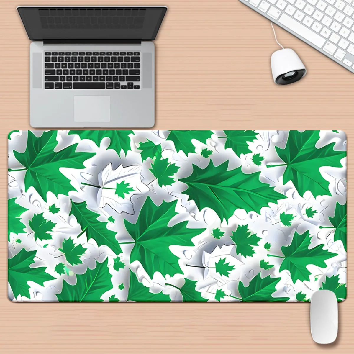 Brand Leaf Vein HD Printed Mousepad Iron Art Desk Mat Multi Functional XXL Gaming Keyboard Office PC Gamer