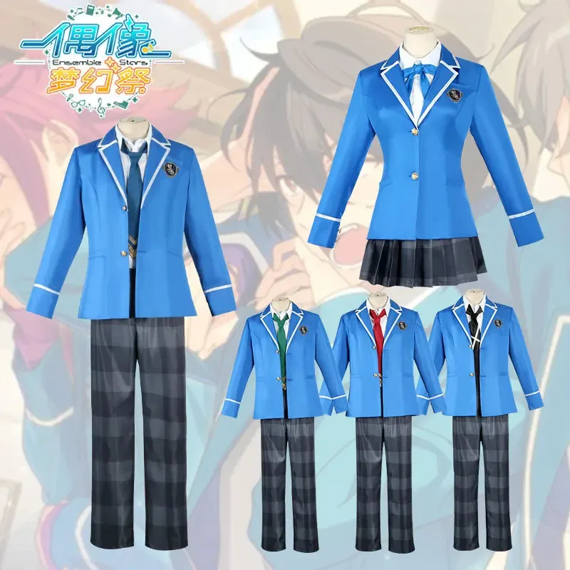 ❤ Conjunto de estrellas Cosplay Trickstar Knights Tsukinaga Leo Hokuto Hidaka Narukami Arashi Aoi Yuta Akehoshi Subaru uniforme escolar ★ ❤ ★