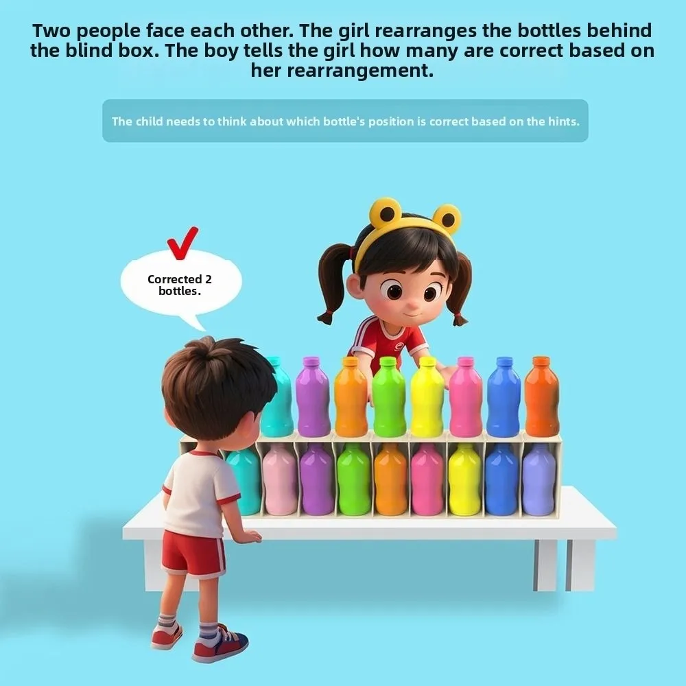 

Креативная игра на совпадение бутылок, интерактивная игра для раннего образования, игра на память, распознавание цветов, обучение памяти