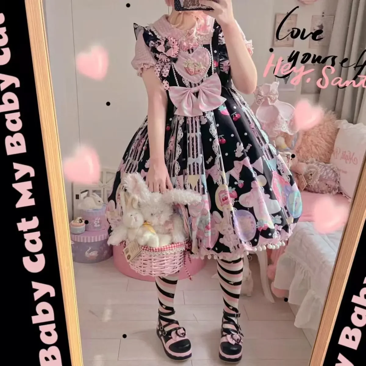 Victorian Lolita JSK Strap Dress para Mulheres, Girls 'Gothic Dresses, Sweet Knot Cosplay, Vestidos de Festa Kawaii