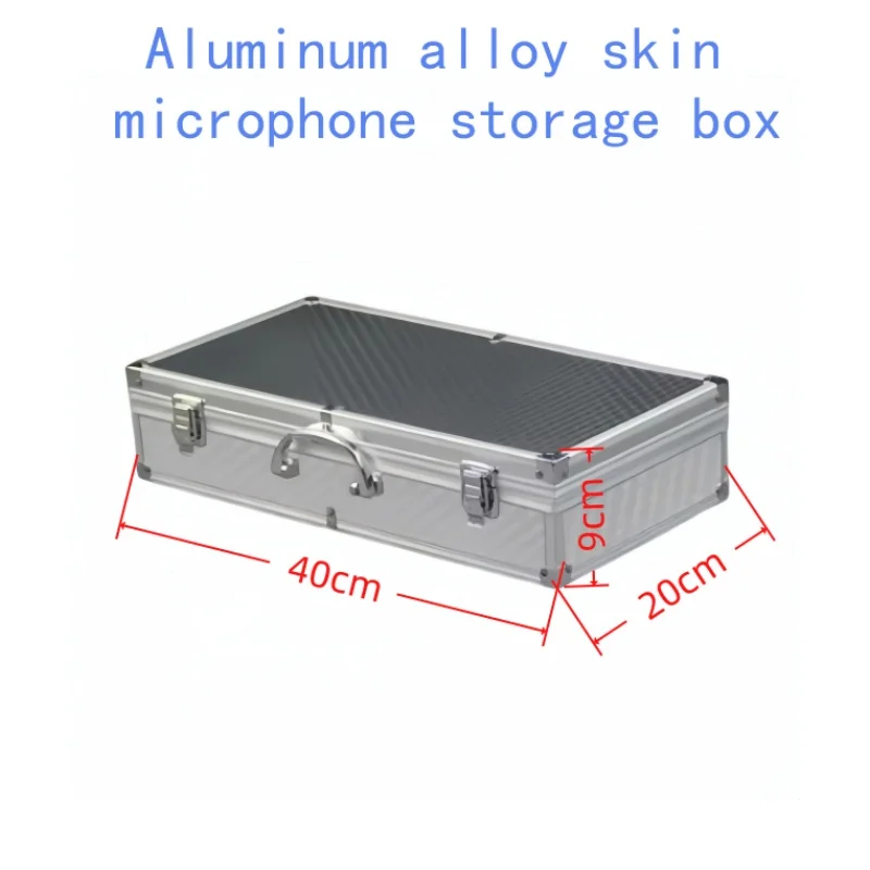1 Piece, 2-Pack Handheld Microphone Aluminum Case, Extended Wireless Microphone Storage Box, Portable Microphone Carrying Case for Performances, Microphone Storage Box, Wireless Microphone Flight Case, Aluminum Alloy Microphone Case, Ktv Microphone Storage Box.