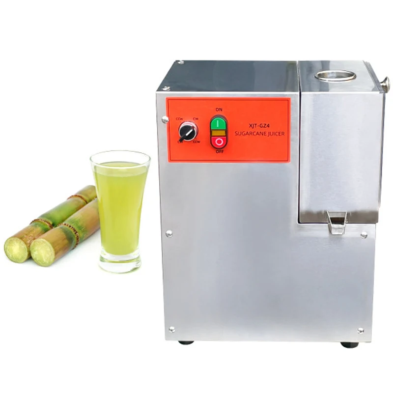 

Four Roller Sugarcane Juicer Fruit Stall Bagasse Juice Separator Commercial Sugarcane Press 400W