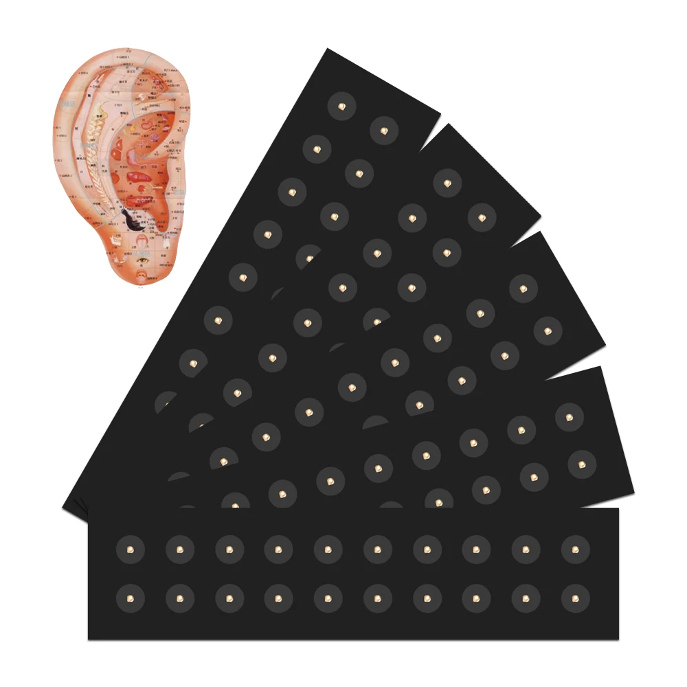 100-300PCS Ear Auricular Therapy Patches Disposable Ear Acupressure Therapy Stickers Ear Massage Patch for Stress Fatigue Relief