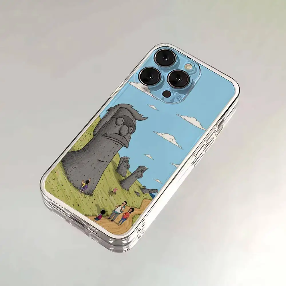 حافظة هاتف كارتون B-Bobs Burgers لهاتف آيفون 16,15,14,13,12,11,17 Pro,Max,Plus,X,XS,XR,SE,غطاء ناعم شفاف صغير #2