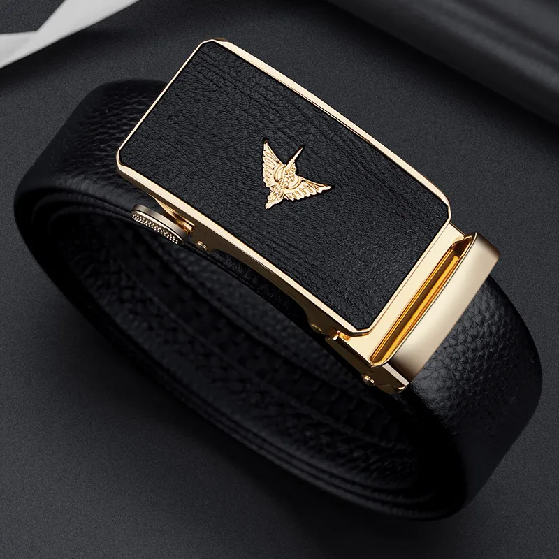 

WILLIAMPOLO Designer Belts Men High Quality Luxury Brand Men Belt Metal Automatic Buckle Original Belts for Men Work Strap