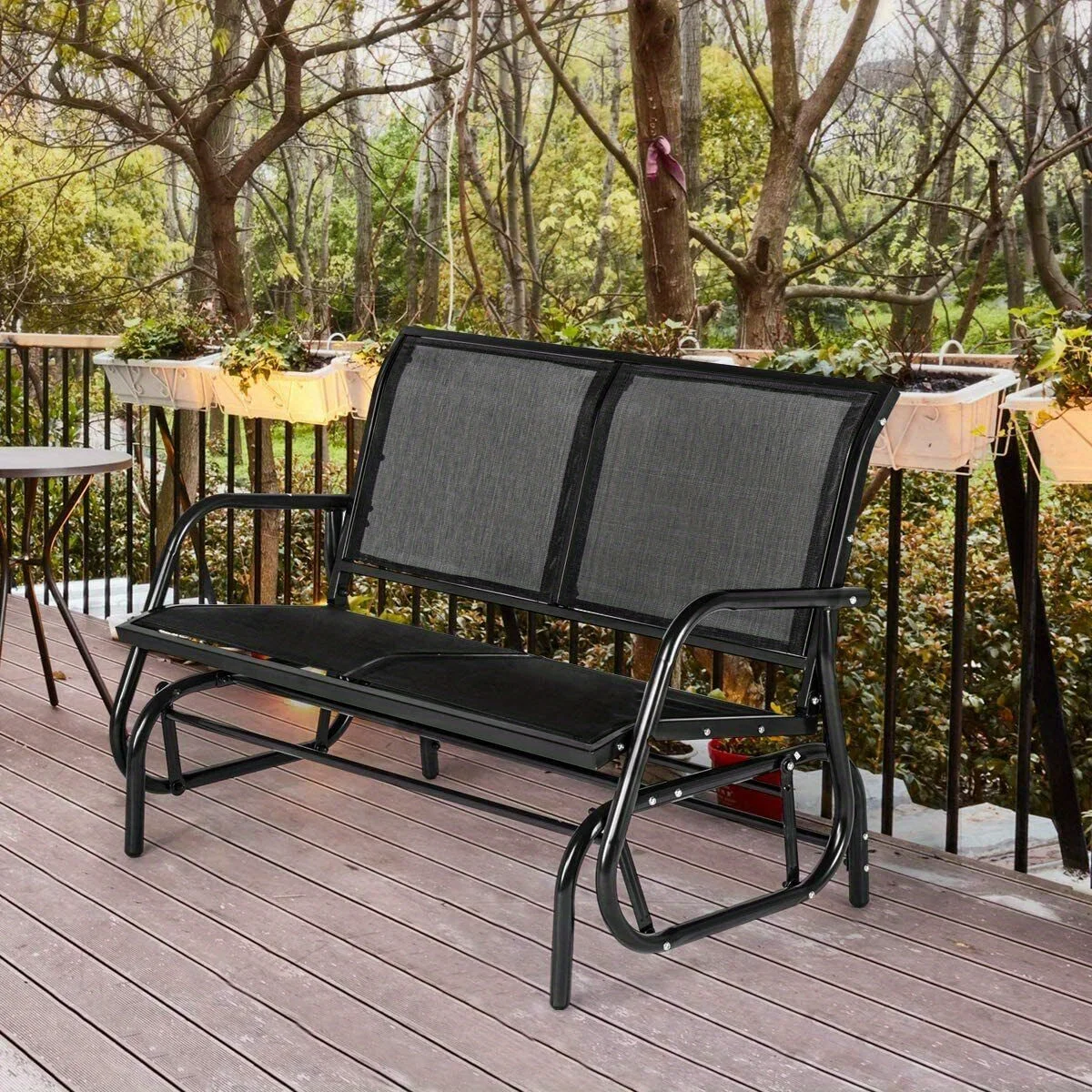 Veronica 48 Outdoor Swing Glider Bench 2 Person Loveseat Patio Rocking Chair