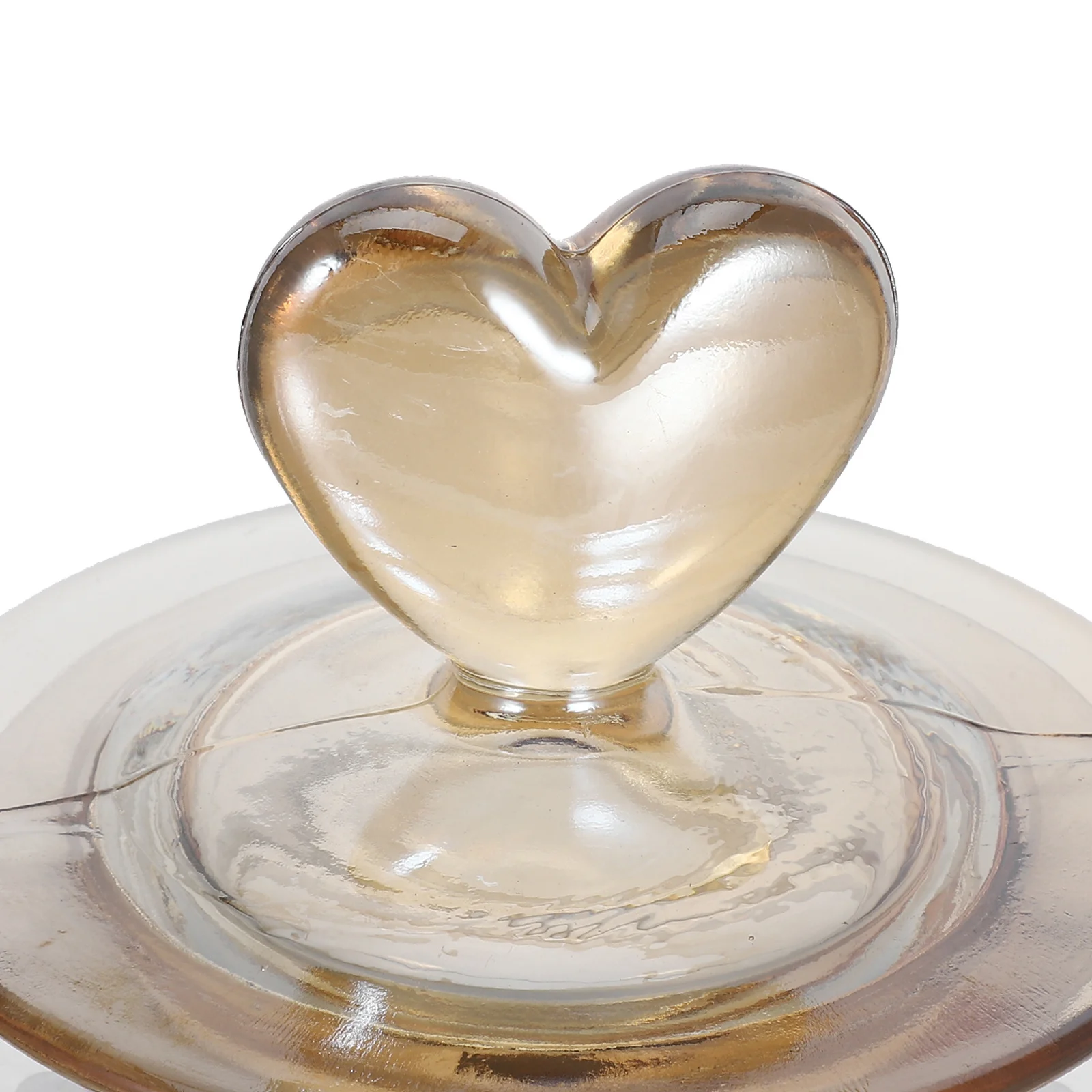 Glass Sealing Snack Storage Jar with Lid Heart Lid Glass Container for Dried Fruit Candy Nuts Herbal Tea Storage