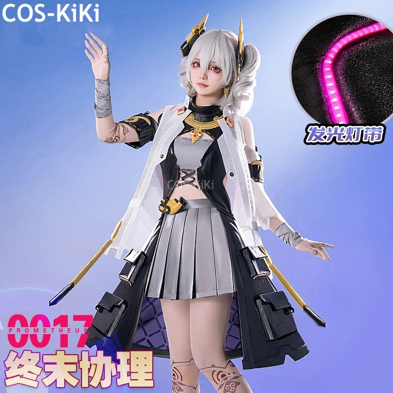 COS-KiKi Honkai Impact 3rd Prometheus Game Suit Nifty Lovely Uniform Cosplay Costume Halloween Party Role Play Outfit Women