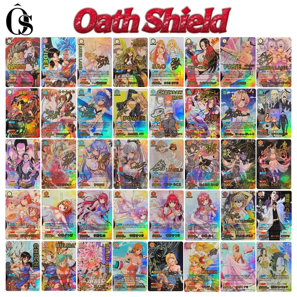 The Japanese Version of The OS Series: The Shield of Oath - A Collection of Girls From Dragon Ball One Piece: Demon Slayer Anime