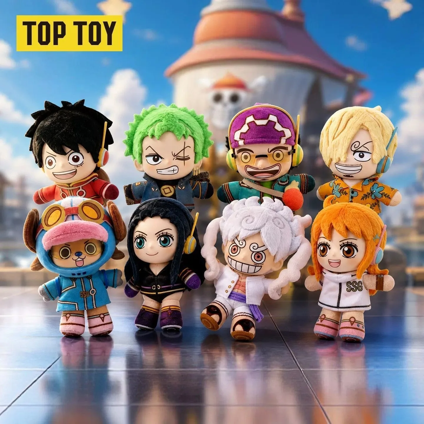 EAKI One Piece Egghead Arc Plush Blind Box Luffy Zoro Nami Sanji Chopper Lindo Colgante de Anime, Regalo