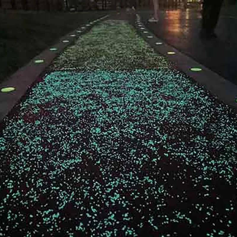 3-5mm 1000 Uds arena luminosa que brilla en la oscuridad piedra guijarros decorativos jardín patio pecera acuario hogar DIY adornos suministros