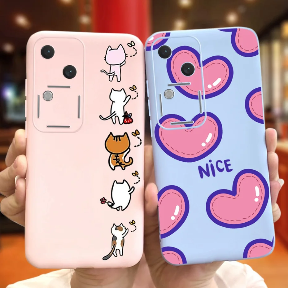 Case For Vivo V30 5G 2024 lovely Printing Candy Color Soft Silicon Back Cover For Vivo V30 V 30 5G Phone Cases