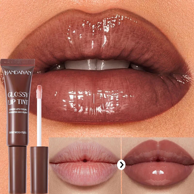 Kristall-Lippenbalsam, feuchtigkeitsspendender Glanz, Öl, Gelee, Schimmer, Lipgloss, langanhaltender flüssiger Lippenstift, feuchtigkeitsspendendes getöntes Serum, Make-up