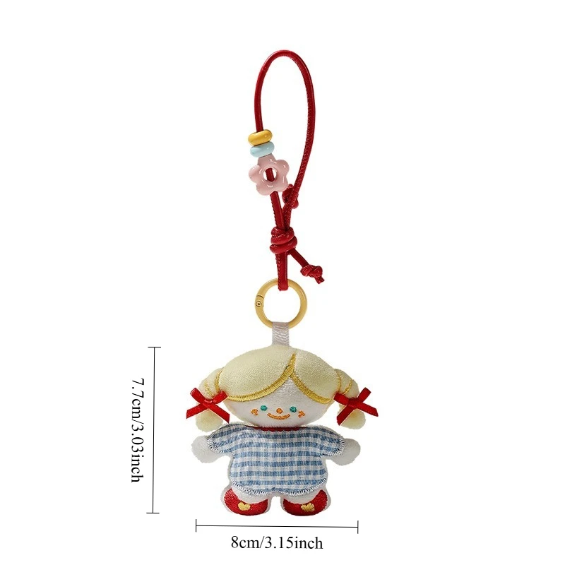 Trending Cute Girl Qiqi Cartoon Keychain Bag Pendant Cute Doll Cartoon Pendant Plush Toy For Girlfriends And Family Holiday Gift - view 5