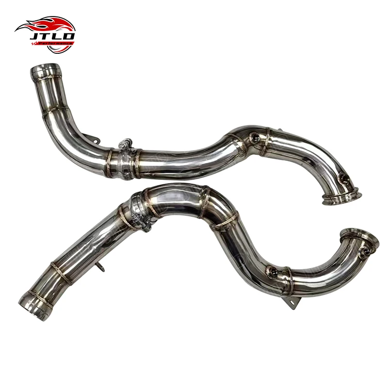 JTLD 304 Stainless Steel Straight Pipe Exhaust Downpipe For Mercedes Benz W213 E63 AMG GLC 63 S