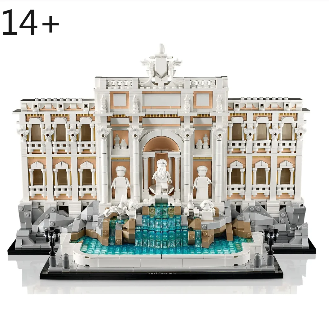 

Набор для сборки модели Архитектурный фонтан Треви 21062, 1880 деталей, культовая итальянская римская достопримечательность, конструктор, игрушка, подарок на день рождения и Рождество