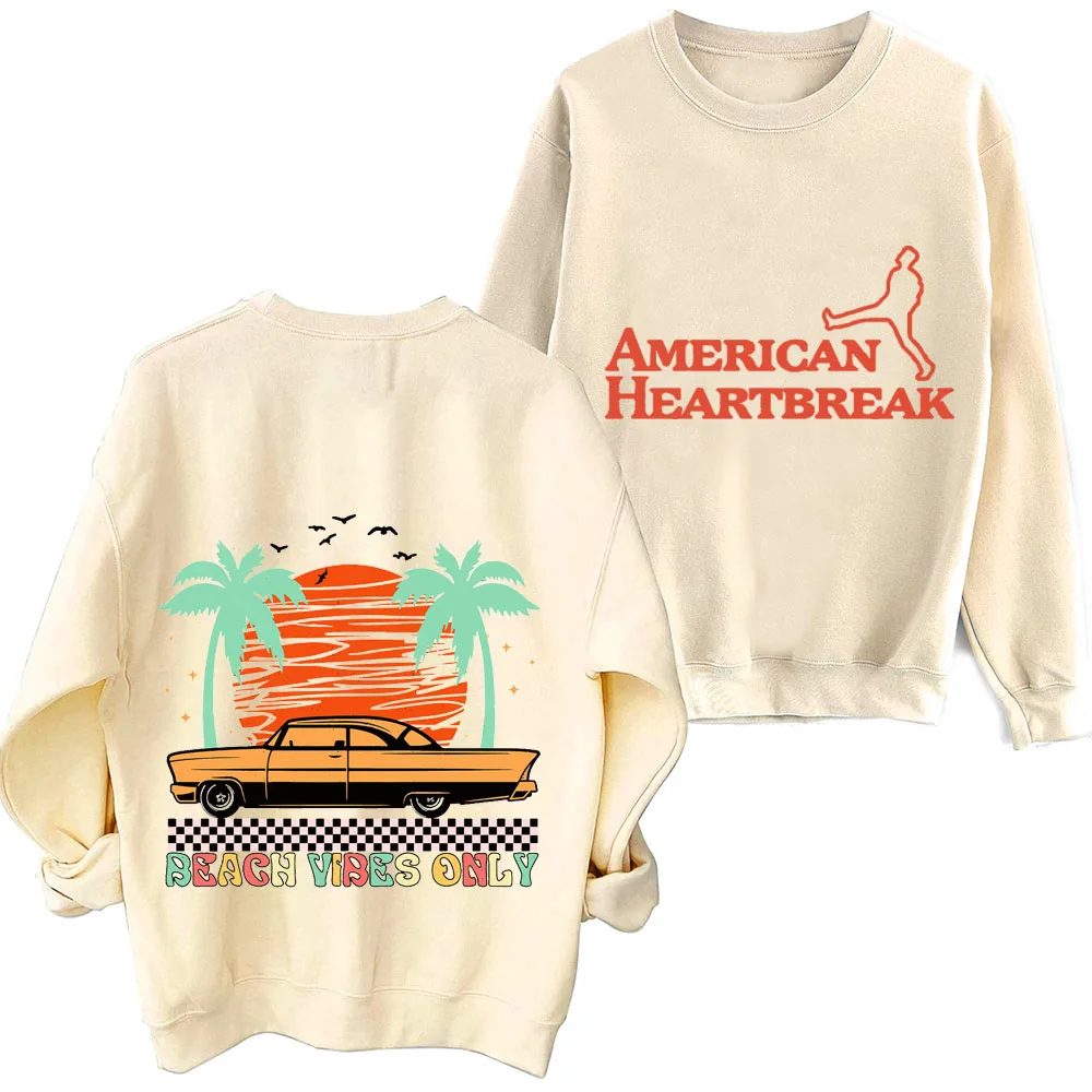 2024 American Heartbreak Zach Bryan O-Neck Long Sleeve Spring and Autumn Men Clothing  Hoodies Women Printing