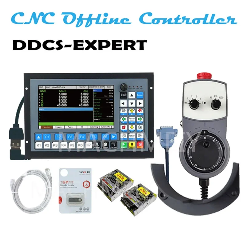 CNC แบบสแตนด์อโลนออฟไลน์ Controller DDCS-EXPERT 3/4/5 แกนสนับสนุน Close-Loop Stepper/ATC Controller เปลี่ยน DDCSV3.1 NEWCARVE