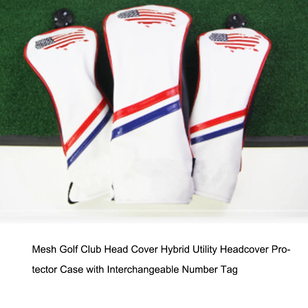 3 Pieces Golf Club Head Cover Training Protector Portable Headcover