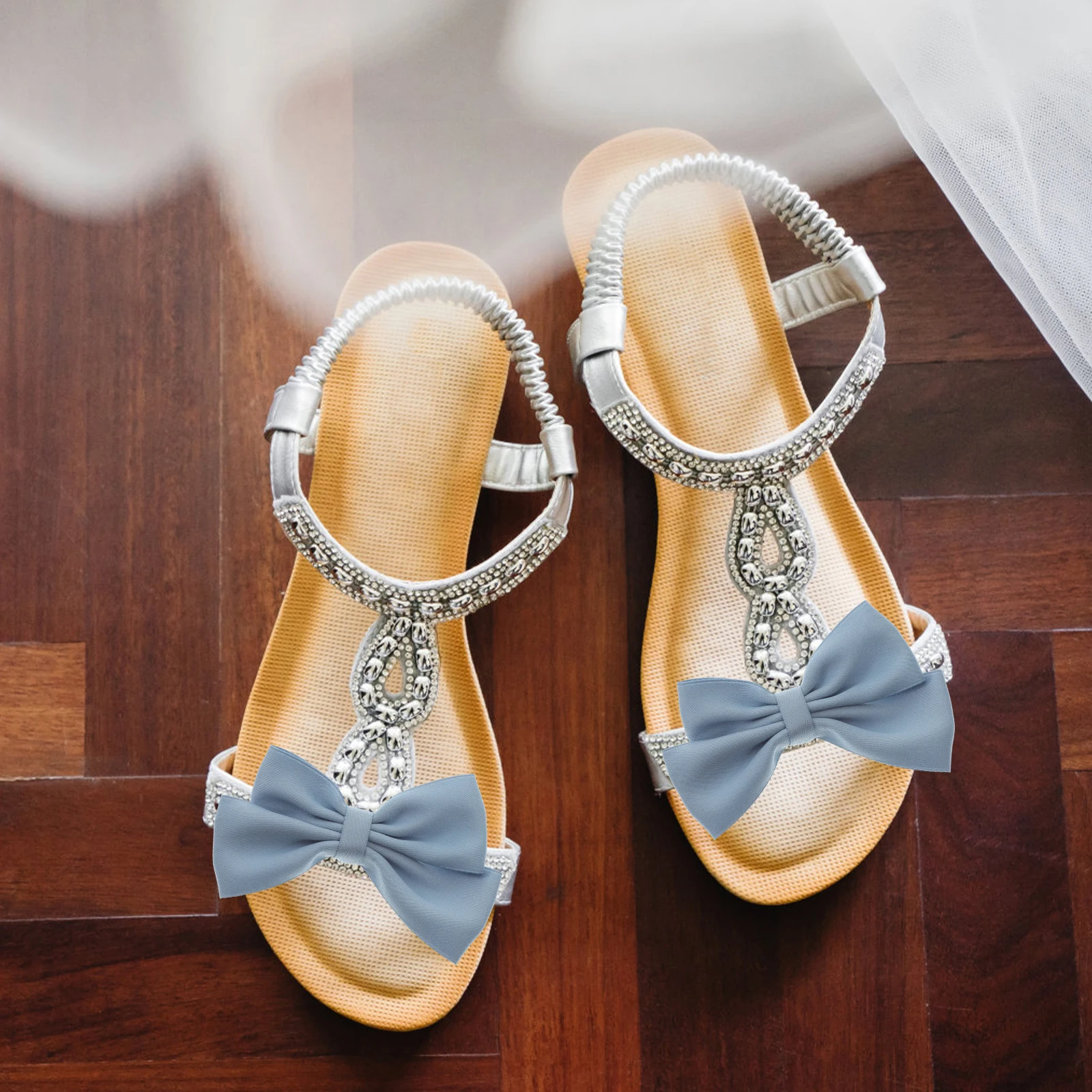 

2 Pcs Bow Shoe Buckle Shoes Charms Accessories for Women Buckles Clip on Wedding
