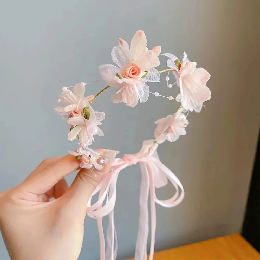 Kinder Kopfbedeckung Eleganter Blumenkranz Fee Krone Stirnband Prinzessin Kinder Geburtstag Leistung Runway Mädchen Haarschmuck