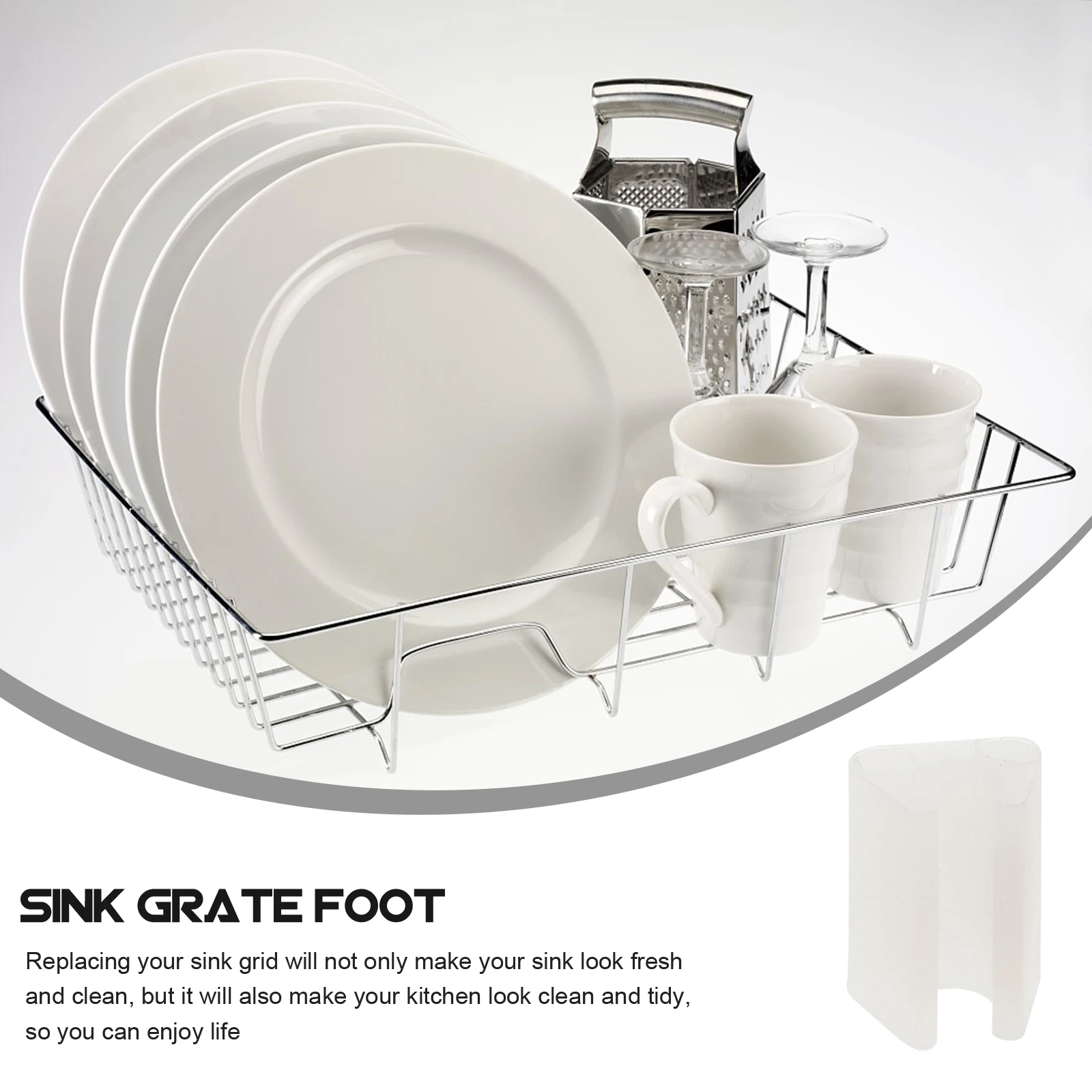 

100 Pcs Sink Grate Feet Wire Bumper Chair Glides Plastic Floor Protectors Furniture Mats Hardwood Kitchen Accessories Durability