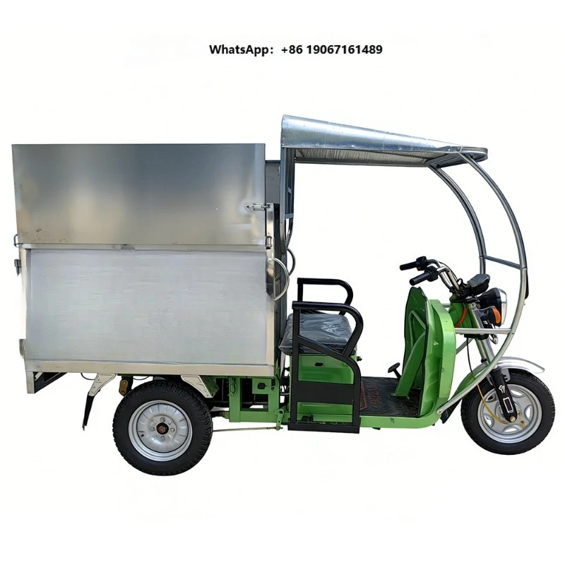 Custom 60V 1000W Motor Electric Three Wheel Garbage Collection Transportation Tricycle for Rubbish Sanitation Ev Motor Truck