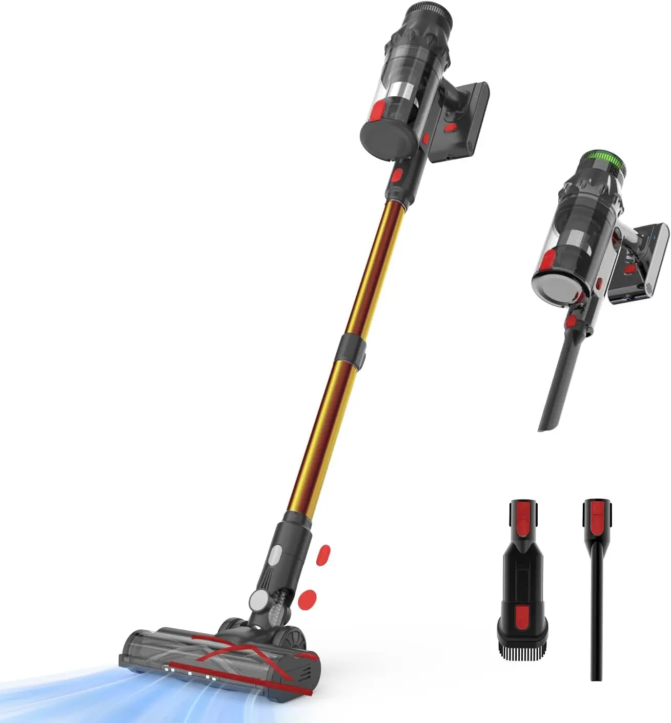 

Cordless Vacuum Cleaner, Vacuum Cleaners for Home, 50KPA 500W Stick Handheld Pet Hair Hardwood Floor Vac, High Power Hand