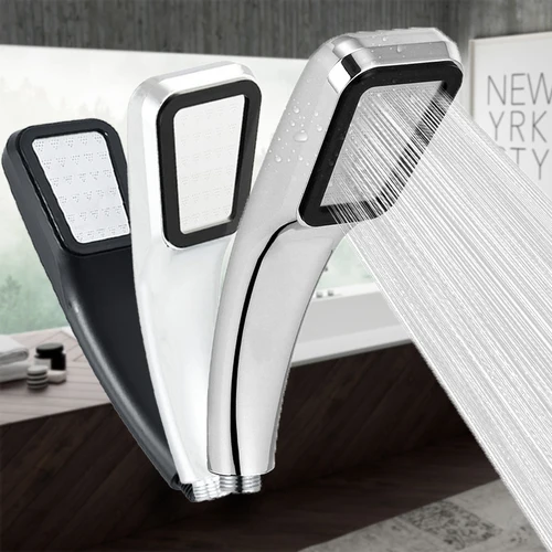 Imagen 2 del producto Cabezal de ducha de lluvia de alta presión con 300 agujeros, ahorro de agua, 3 colores, cromado, negro y blanco, boquilla rociadora, accesorios de baño