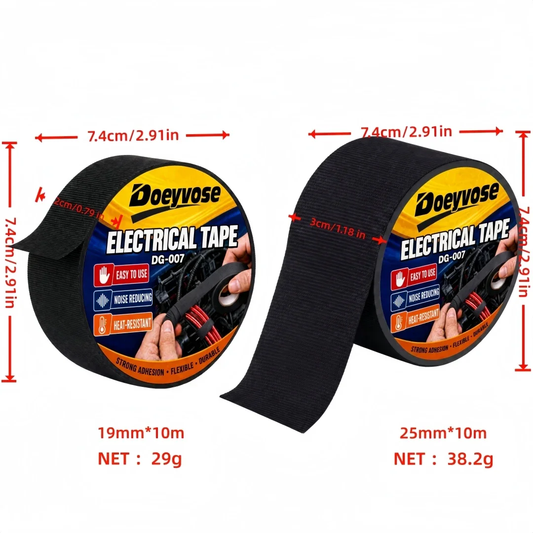 Flame Retardant Fabric Electrical Tape High Temperature Auto Cable Harness Bundling Adhesive Tape